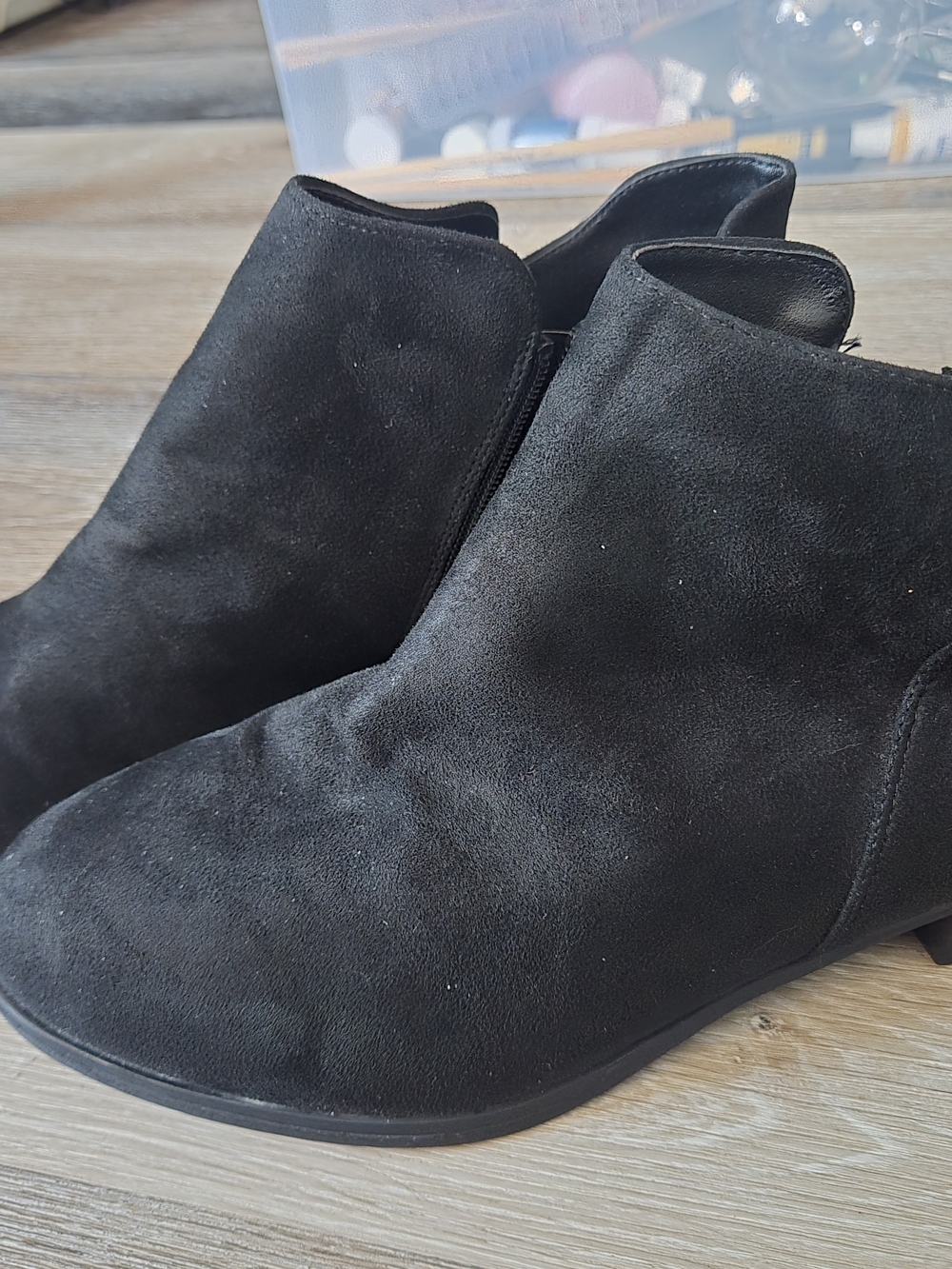 cloudwalkers Black Suede Ankle Booties